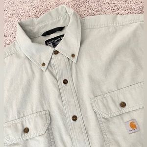 Carhartt Mens Loose Fit Short Sleeve Button Down Sz XL